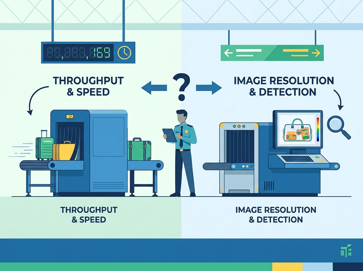 Advanced X-Ray Scanner Machines at a border checkpoint